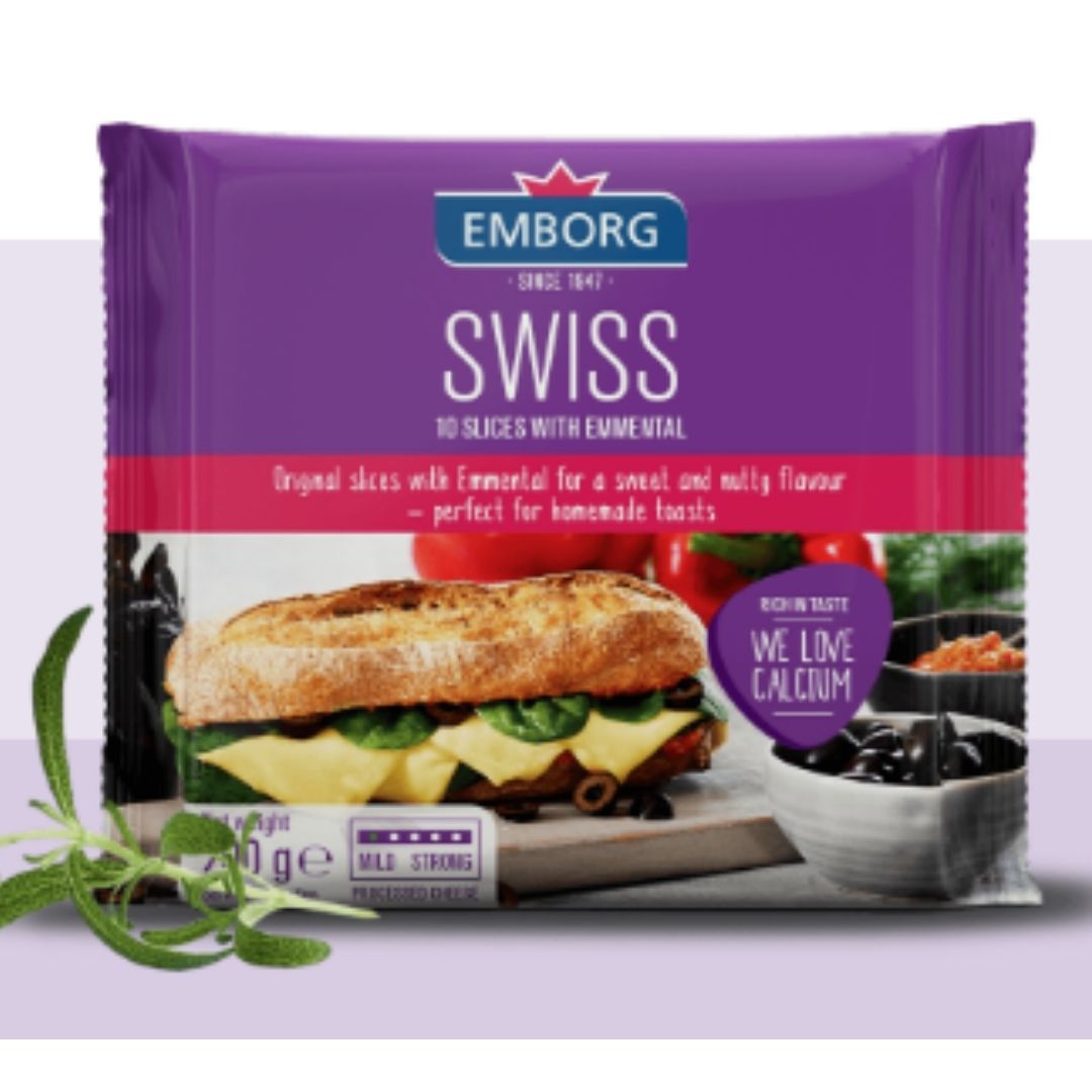 Swiss Edam Slices 200g Emborg