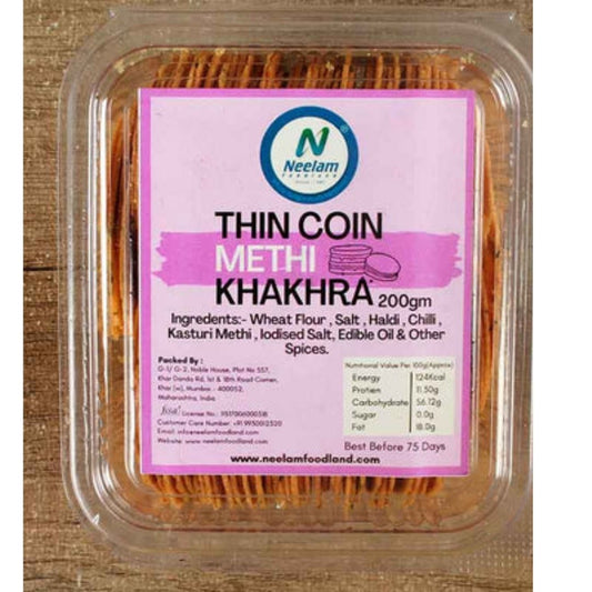 THIN COIN METHI KHAKHRA 200 GM NEELAM