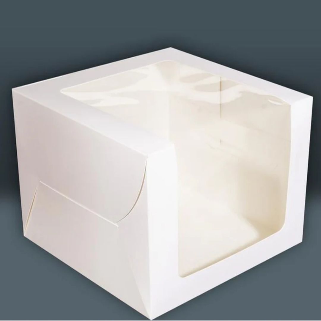 Tall Cake Box - (10_x10_x8_) - White (Window)