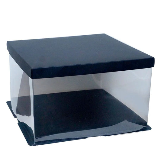 Tall Cake Box square - (10.5_x10.5_x9.5_) - Black