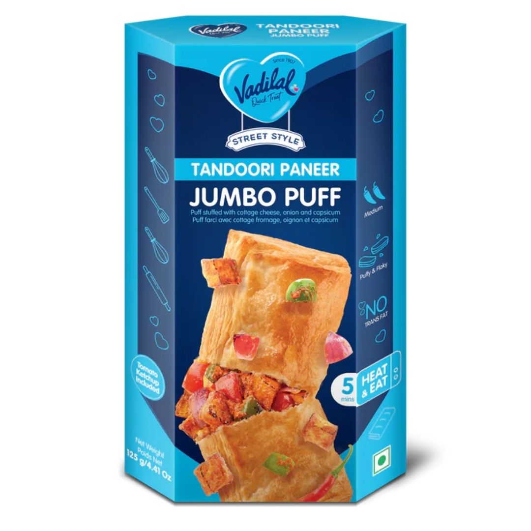 Tandoori Paneer Jumbo Puff 125g Vadilal