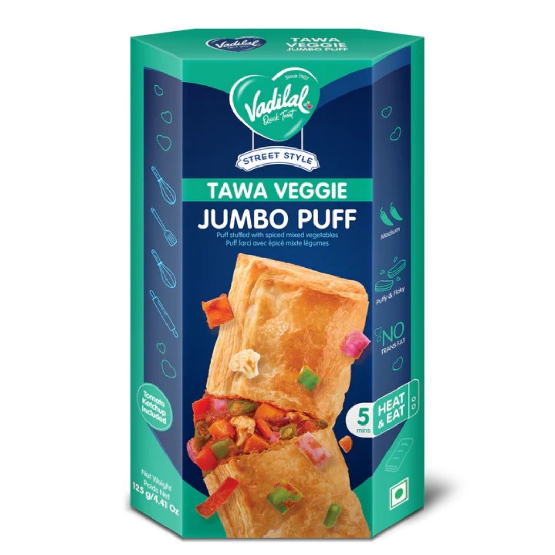 Tawa Veggie Jumbo Puff 125g Vadilal