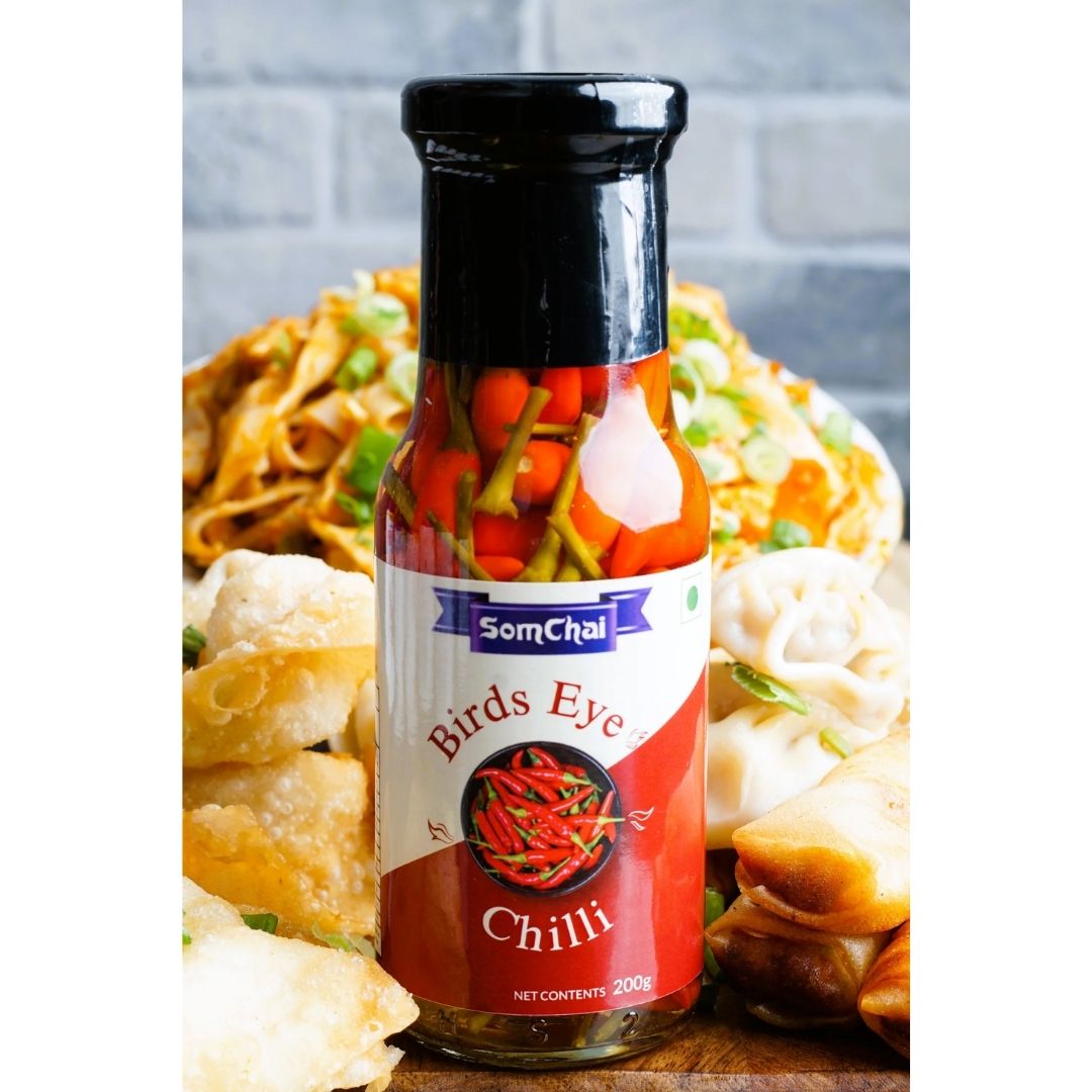 Thai Bird's Eye Chilli Vinegar 200ml Somcahai