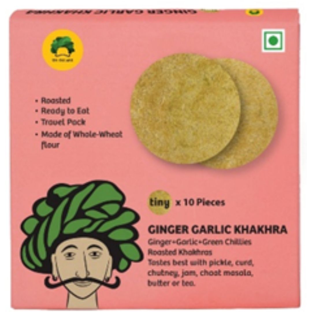 Tiny Ginger Garlic Khakhra (Pack of 10 pcs)  Gulabs