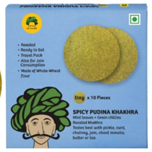 Tiny Spicy Pudina Khakhra (Pack of 10 pcs)  Gulabs