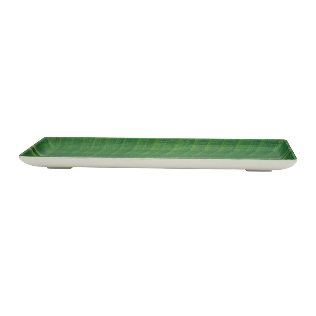 Trinity Rectangular Platter 30.5_10 cm Banana Leaf