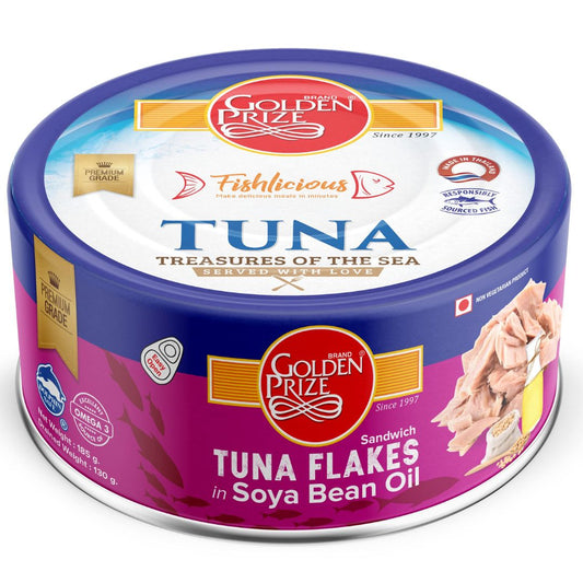 Tuna Sandwich Flakes In Soyabean Oil 185g Golden Prize