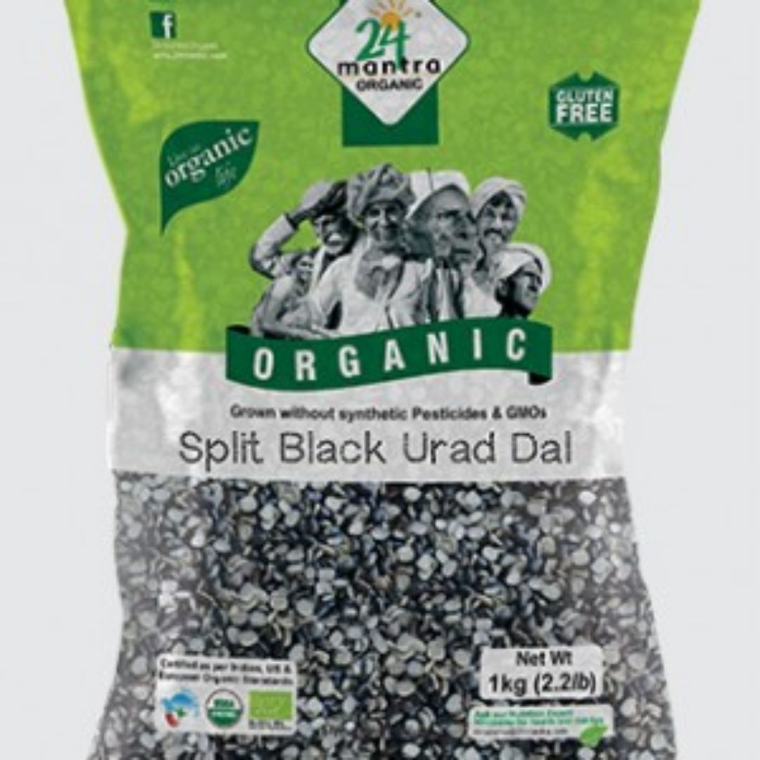 Urad Dal Black Split 1kg 24 Mantra Organic