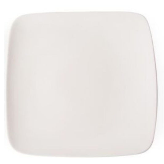 VITAL SQUARE ELEVATED SQUARE PLATE Ivory