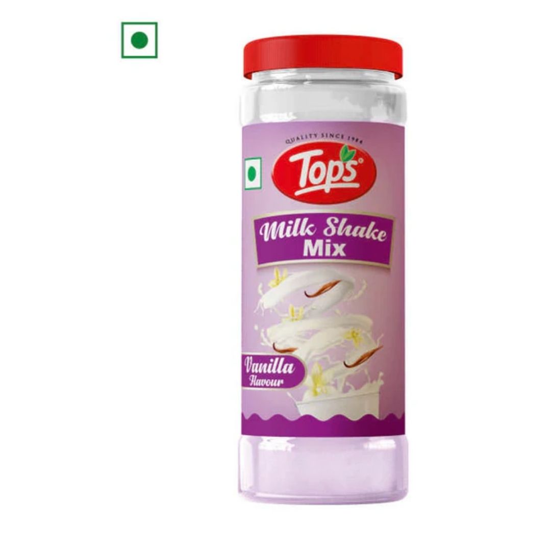 Vanilla Flavour Milk Shake Mix 220g Tops