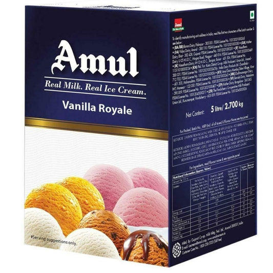 Vanilla Royale Ice Cream 5ltr Amul