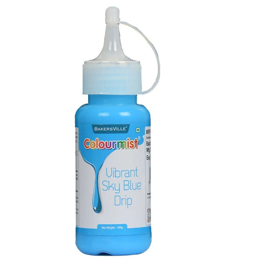 Vibrant Sky Blue Colourmist Cake Decorating Drip 100g Bakersville