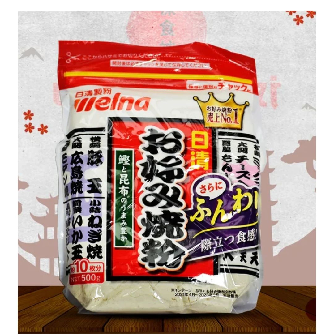 WELNA FLOUR NISSHIN OKONAMIYAKI-KO 500G OISHII