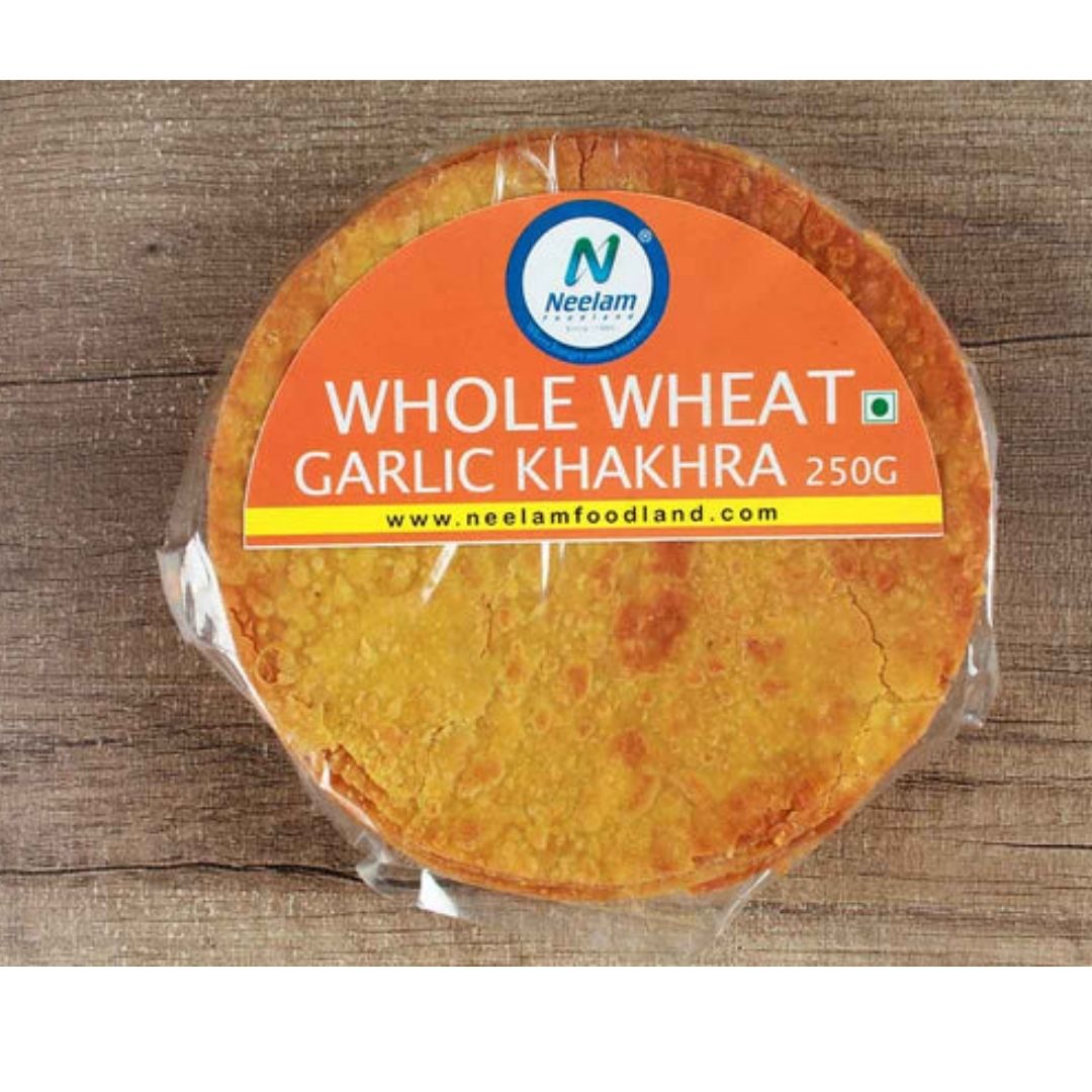 WHOLE WHEAT GARLIC KHAKHRA 250 GM NEELAM