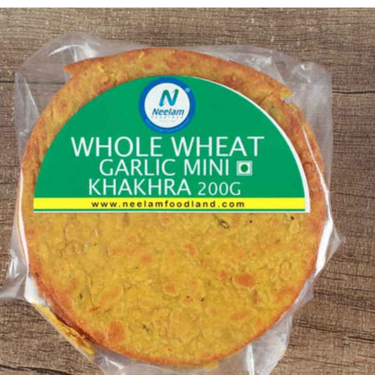 WHOLE WHEAT GARLIC KHAKHRA MINI 200G NEELAM