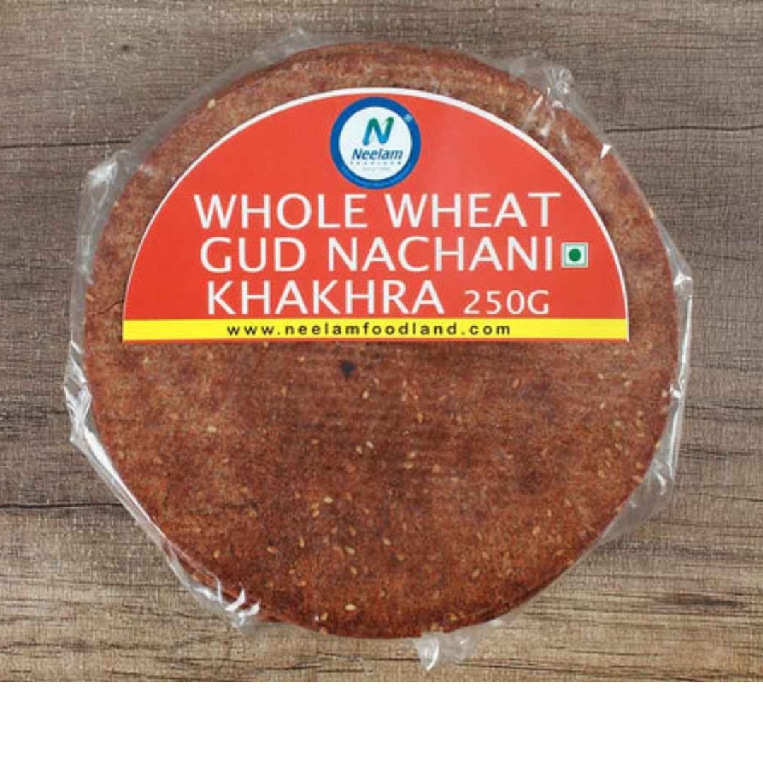 WHOLE WHEAT GUD NACHANI KHAKHRA 250G NEELAM