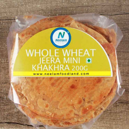 WHOLE WHEAT JEERA KHAKHRA MINI 200G NEELAM