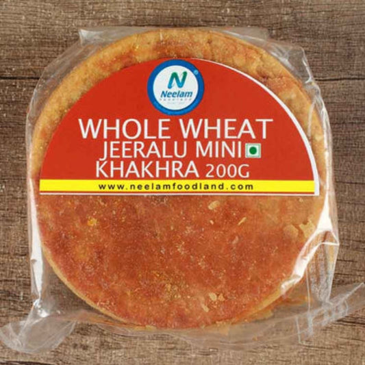 WHOLE WHEAT JEERALU KHAKHRA MINI 200G NEELAM