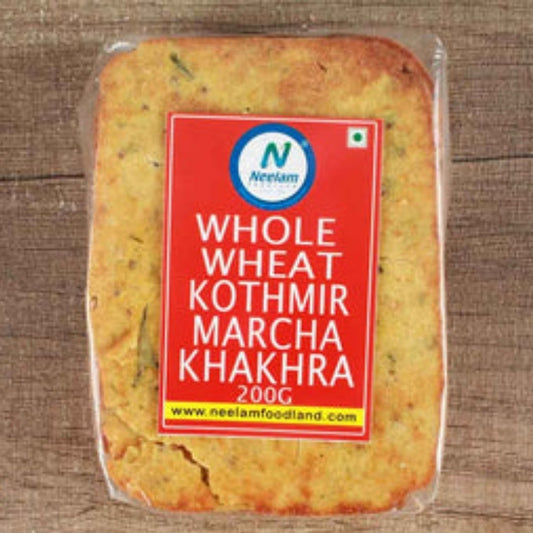 WHOLE WHEAT KOTHMIR MARCHA KHAKHRA 200G NEELAM