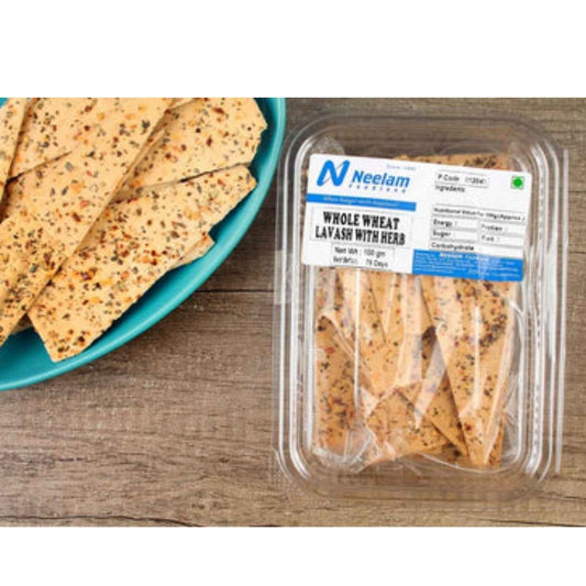 WHOLE WHEAT LAVASH WITH HERBS 100G NEELAM