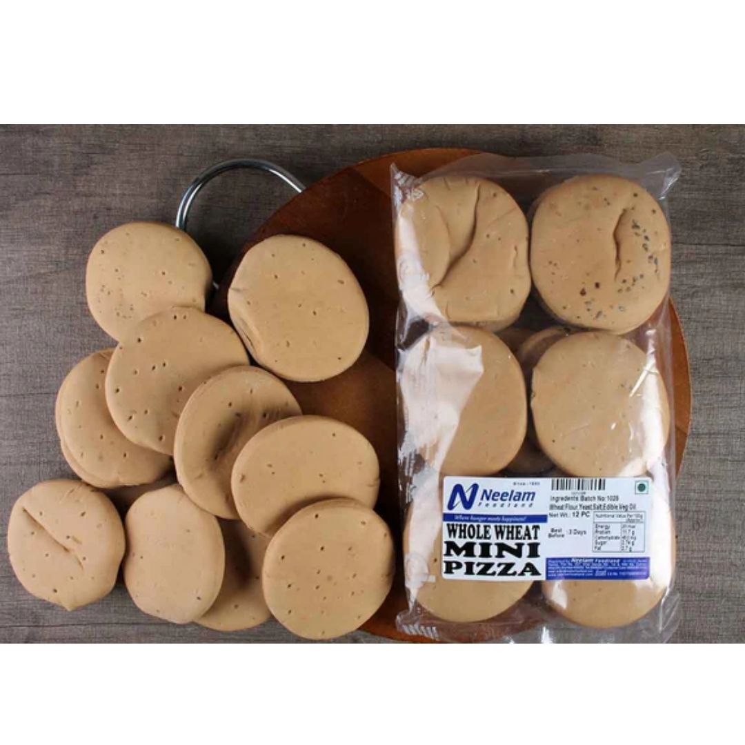 WHOLE WHEAT MINI PIZZA BREAD 12 230G NEELAM