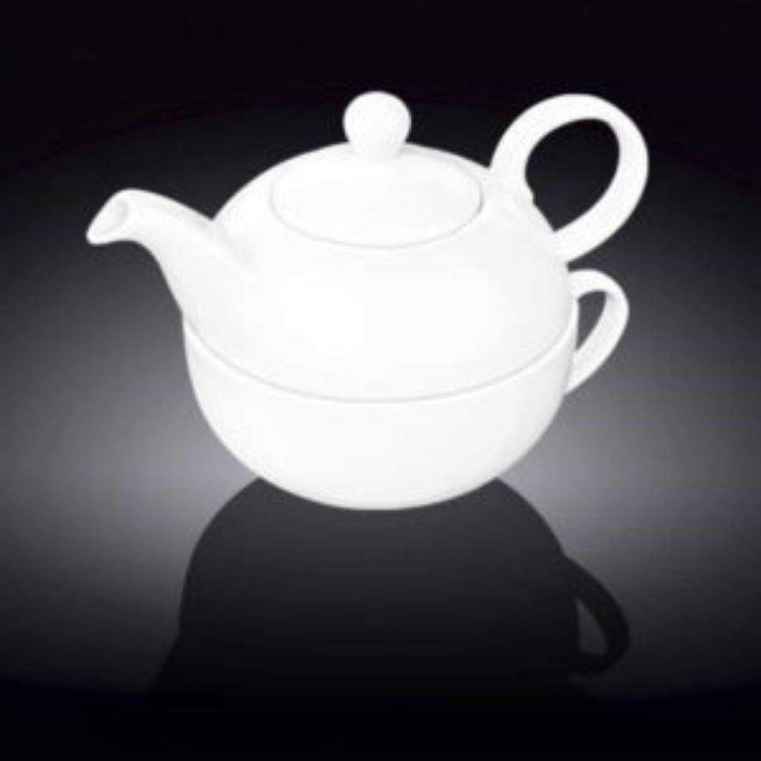 WL- 994048 SET_ TEAPOT 13 FL OZ _ 375 ML & CUP 11 FL OZ _ 340 ML Wilmax