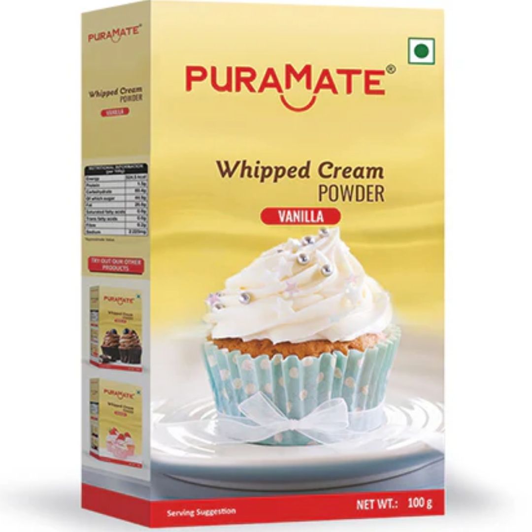 Whipped Cream Powder-Vanilla, 100g Puramate