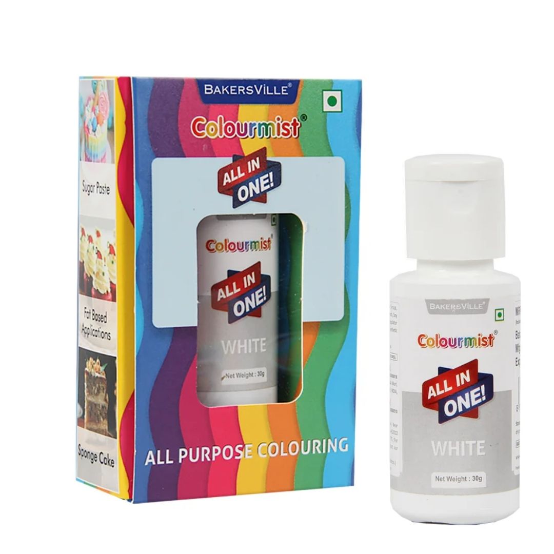 White All In One Food Colour 30g Colourmist