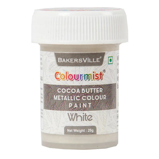 White Cocoa Butter Metallic Colour Paint 20g Colourmist