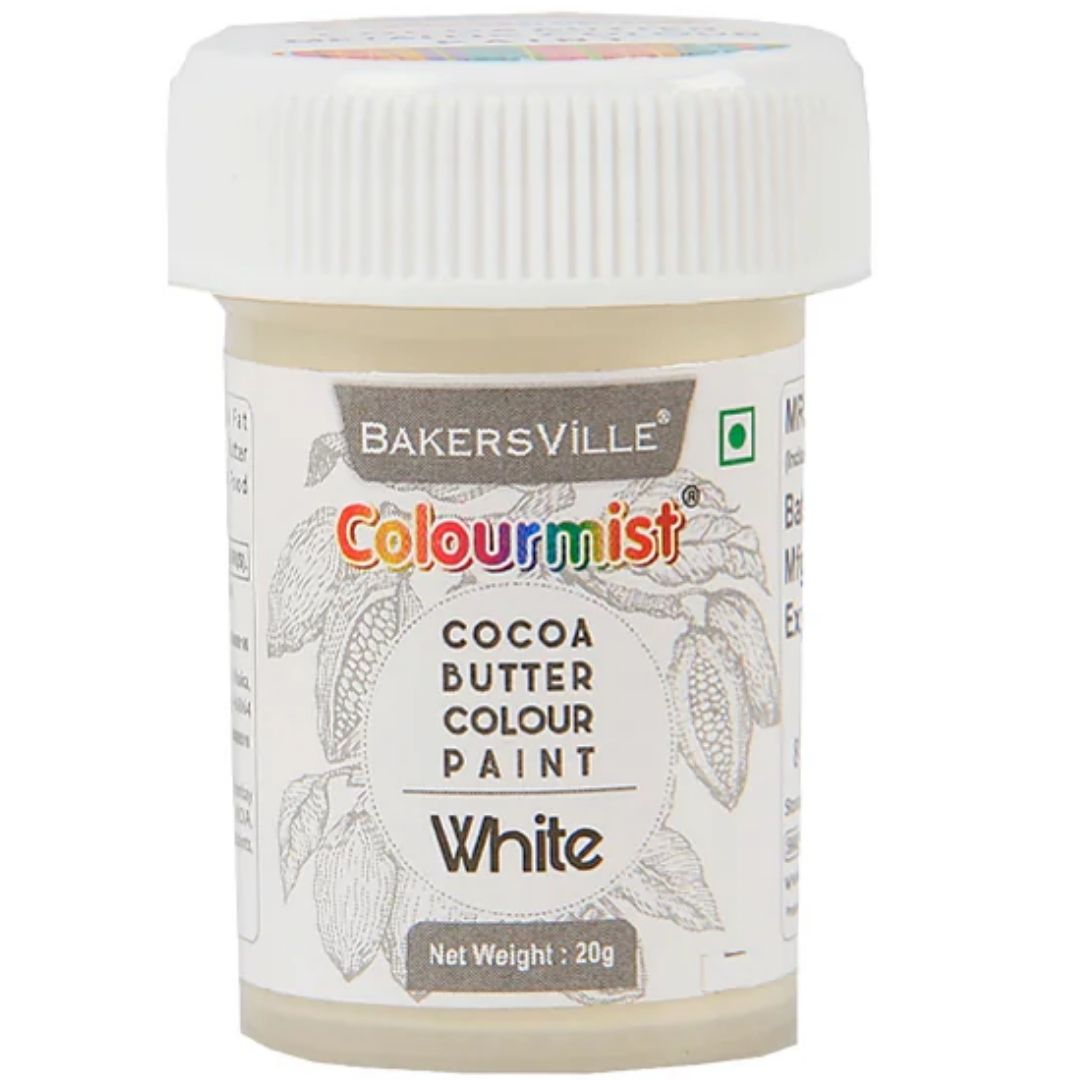 White Colourmist Cocoa Butter Colour 20ml Bakersville