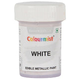 White Colourmist Edible Metallic Paint 20g Bakersville