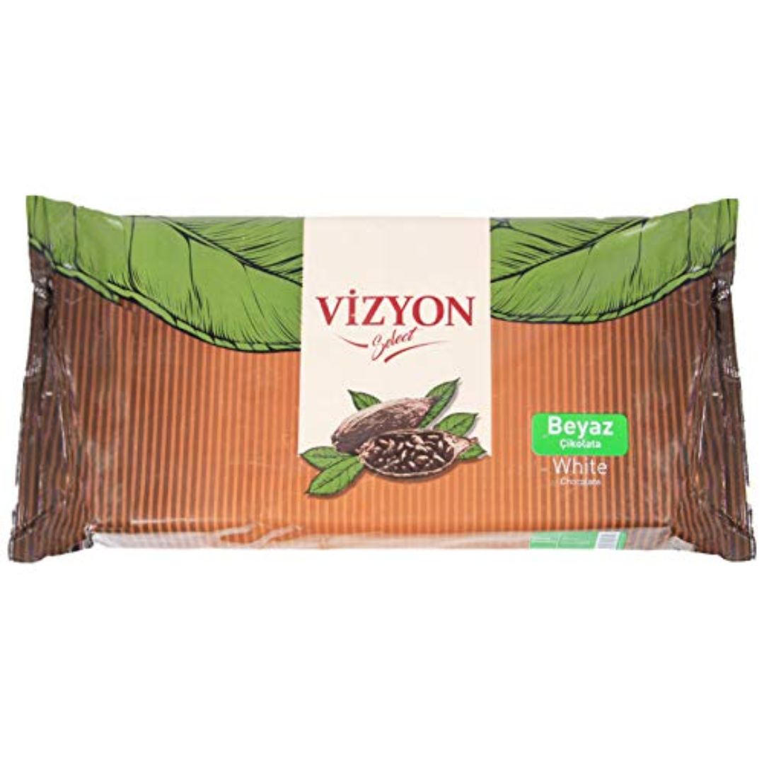 White Couverture Chocolate Block, 2.5KG Vizyon