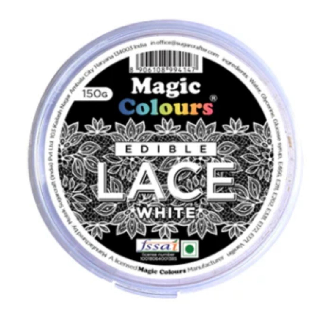 White Edible Lace Paste Magic Colours