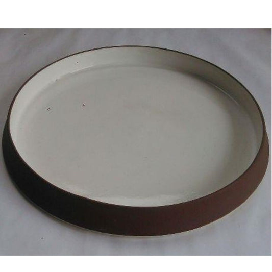 White  Outside- Maroon Raintree Half Plate D- 9” ArtEvo