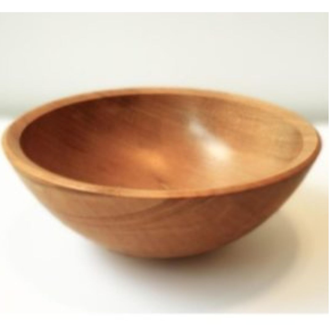 Wooden Round Bowl 12×6 Shesham Wood