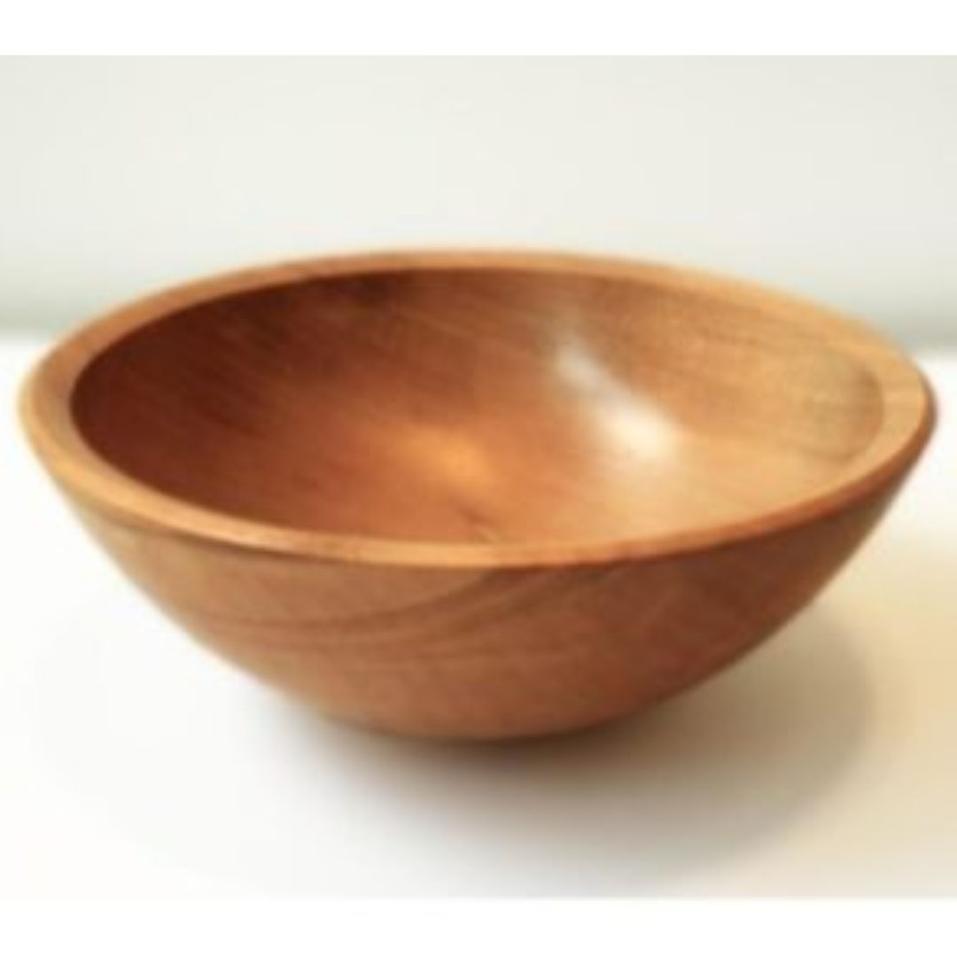 Wooden Round Bowl 9×4 Shesham Wood