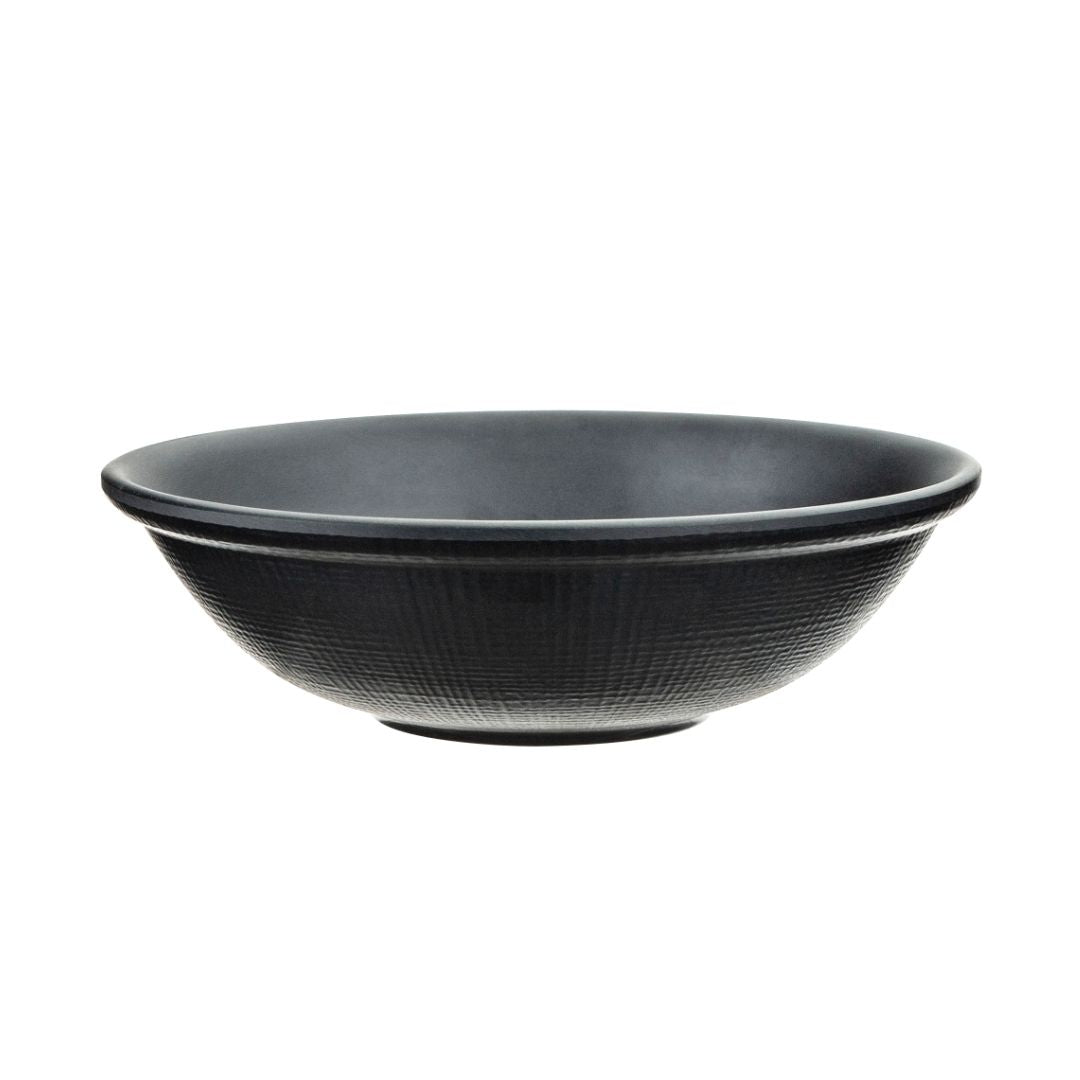 Woven Nappy Bowl 18 Cm Black Servewell