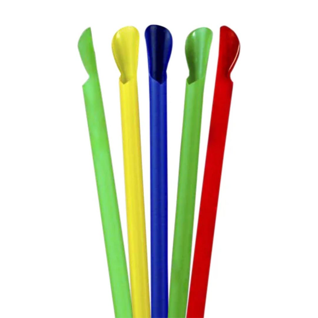 Wrapped Mix Colors Spoon Straw 0.8 cm