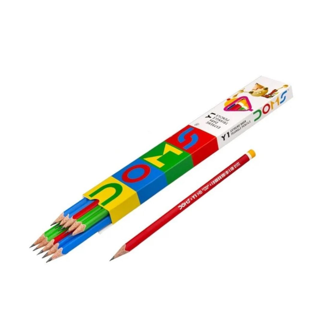 Y1 Pencil Extra Dark Triangle Pencils (Set of 2) DOMS