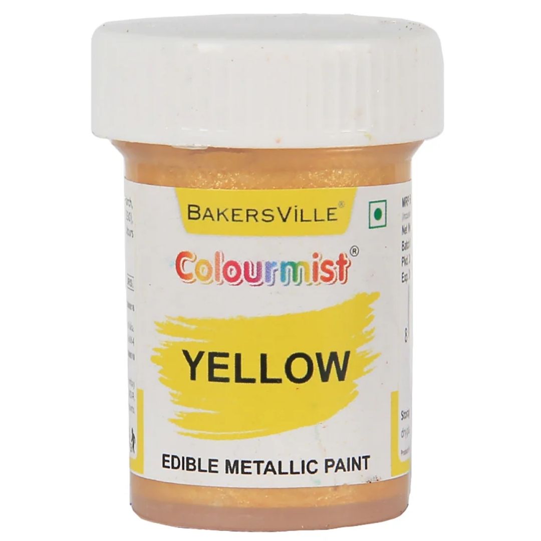 Yellow Colourmist Edible Metallic Paint 20g Bakersville