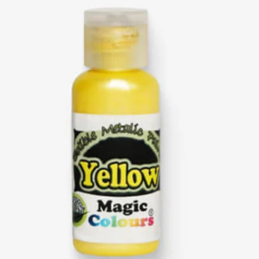 Yellow Edible Metallic Paints Magic Colours