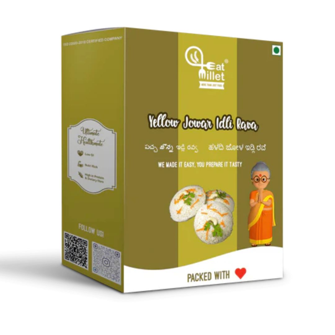 Yellow Jowar Idli Rava 400g Eat Millet