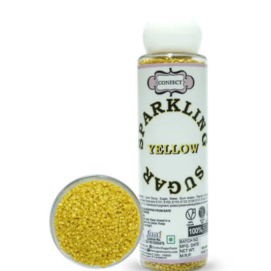 Yellow Sparkling Sugar 100 gms Confect