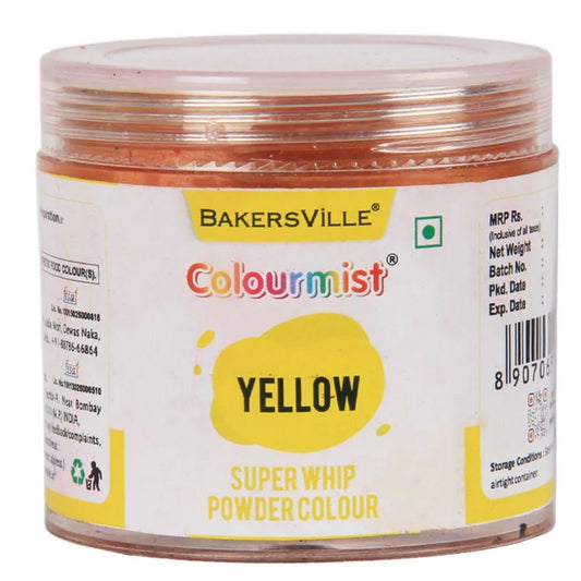 Yellow Super Whip Powder Colour 30g Colourmist