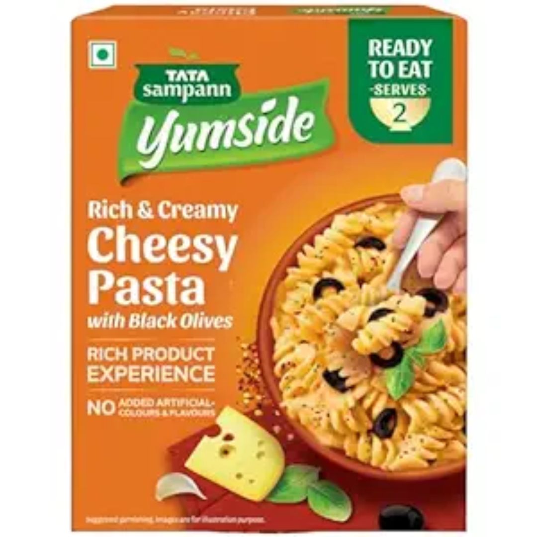 Yumside Cheesy Instant Pasta with Black Olives, 285g Tata Sampann