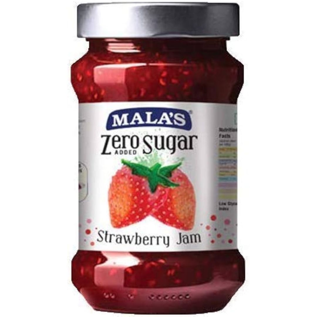 Zero Added Sugar Strawbery Jam 350 gm  Mala'S