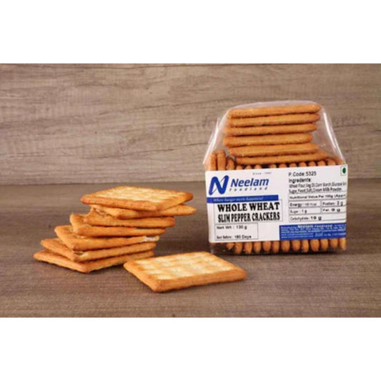 whole wheat slim pepper crackers 130G NEELAM